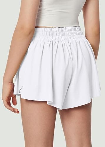 Ewedoos 2 in 1 Flowy Shorts Girls Butterfly Athletic Shorts Size 10-12 Cute Preppy Trendy Shorts Skirt for Teen Girls thumbnail 2