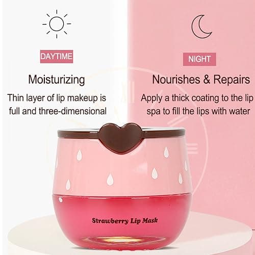2 PCS Bee Lip Balm Lip Mask Honey Pot,Honey & Strawberry Lip Mask Propolis Moisturizing Lip Balm,Hydrating Prevention Dry & Cracked,Mothers Day Gifts,Teacher Appreciation Gifts,Easter Basket Stuffers thumbnail 5
