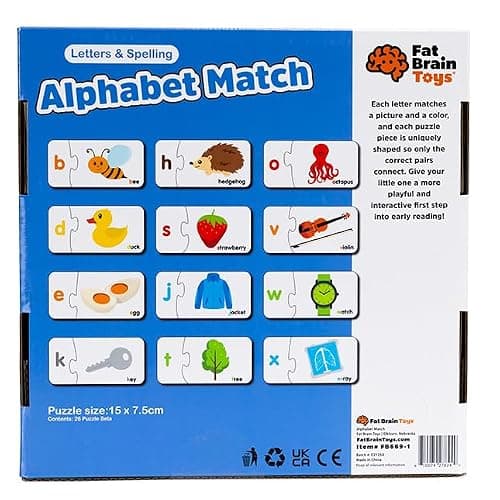 Fat Brain Toys Learning Steps - Letters & Spelling Alphabet Match - Alphabet Match Early Learning Toys for Ages 3 to 6 thumbnail 2
