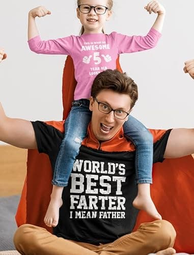 Tstars World Best Farter I Mean Father Shirt Gifts for dad from Daughter Son Funny t-Shirt for Men A1 thumbnail 4