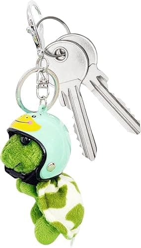Dwuww Green Plush Turtle Keychain, Funny Pendant Plush Doll Portable for Wallet Tote Bag Belt Phone, Car Keychains and Charms thumbnail 2