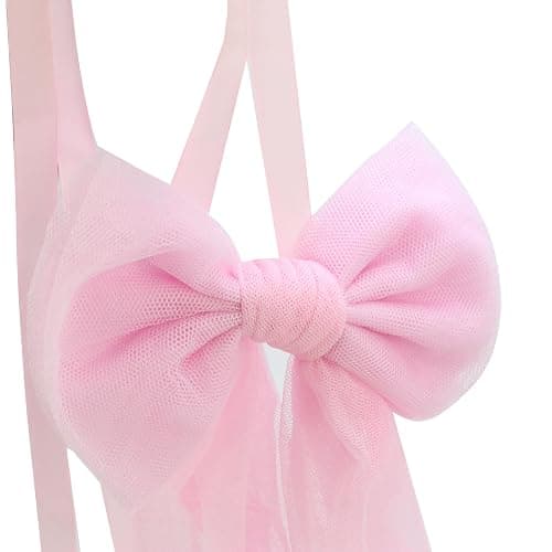 Crapyt 2 PCS Bowknot Curtain Tiebacks Outdoor Curtain Tiebacks for Bedrooms, Offices, Dining Rooms 16.93"×7.09" Pink thumbnail 5