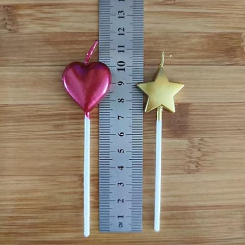 JJiaoLinin Bougies d'anniversaire en forme d'étoile, 10 Pcs, Métalliques, Or thumbnail 3
