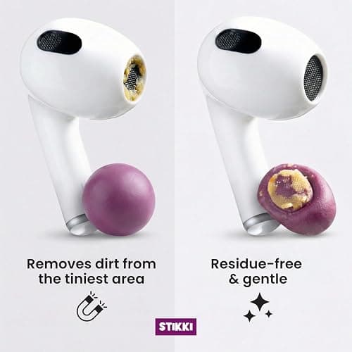 STIKKI Cleaning Putty & Precision Tools - Earbud, Port & Phone Cleaning Kit | Compatible with iPhone & AirPod, Putty for Phone Speaker & Electronics, USB-C Charging Port Cleaner Tool, Leaves No Residue thumbnail 4