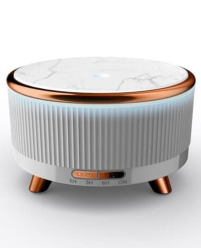 500mL Essential Oil Diffusers for Home, Aromatherapy Diffuser, Room Aroma Scent Diffuser, White - White - Image 1