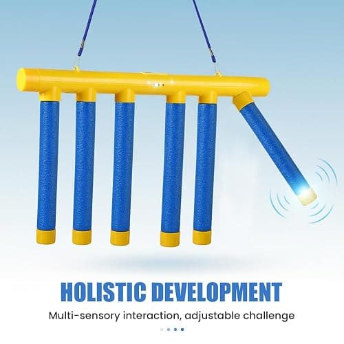 asfanst Reflective Drop Stick Challenge Game, Hand Eye Coordination Reflex Training Toy, 3 Adjustable Speed Modes, Catching Sticks Game for All Ages (Yellow) thumbnail 7