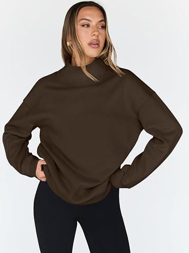 Trendy Queen Womens Oversized Sweatshirts Turtleneck Pullover Long Sleeve Hoodies Tops Fall Fashion Outfits 2025 Clothes thumbnail 2