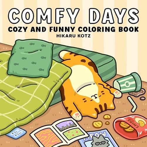 Comfy Days: Cozy and Funny Coloring Book for Adults and Teens - Image 1