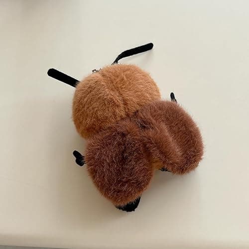 Yatchen Furry Case for AirPods 3,Funny Cute 3D Cartoon Plush Kawaii Cockroach Brown Fluffy Soft Warm for AirPods 3rd Generation Carrying Charging Box with Keychain Protector thumbnail 5
