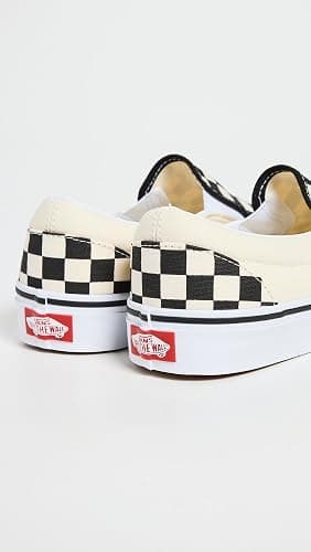 Vans Slip On Unisex Sneakers, Checkerboard Black/Off White, 12 US Women/10.5 US Men thumbnail 4