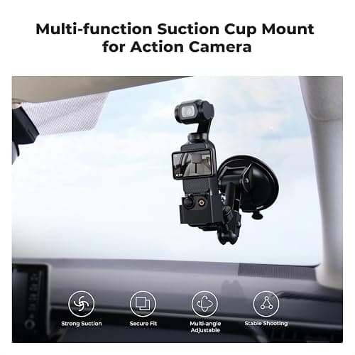 K&F CONCEPT Suction Cup Mount for DJI Osmo Pocket 3, Car Windshield Window Dash Mount Holder for GoPro Hero 13/12/11/10/9 Black, DJI Osmo Action 3/4/5 Pro, Insta360 X5/X4 Accessories thumbnail 2