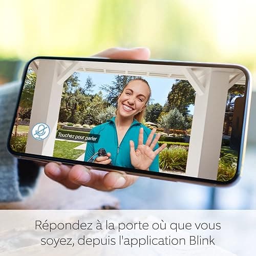 Blink Sonnette Vidéo | Système audio bidirectionnel, vidéo HD, longue autonomie, détection de mouvements, notifications de sonnette dans l'application, fonctionne avec Alexa | Noir thumbnail 2