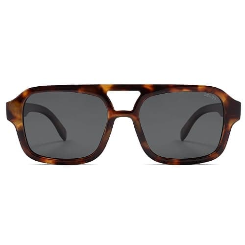 SOJOS Retro Aviator Sunglasses for Womens Mens Polarized Trendy Square Designer Inspired Shades 80s 90s Sun Glasses SJ2342 thumbnail 3