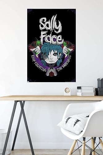 Sally Face - Crossed Guitars Wall Poster, 34L" x 22.4W", Unframed Version thumbnail 4