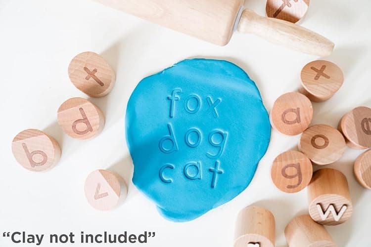 Alphabet Playdough Stamps for Kids - Lowercase Letter Stamp Set - ABC Toddler Clay Dough Stampers thumbnail 5