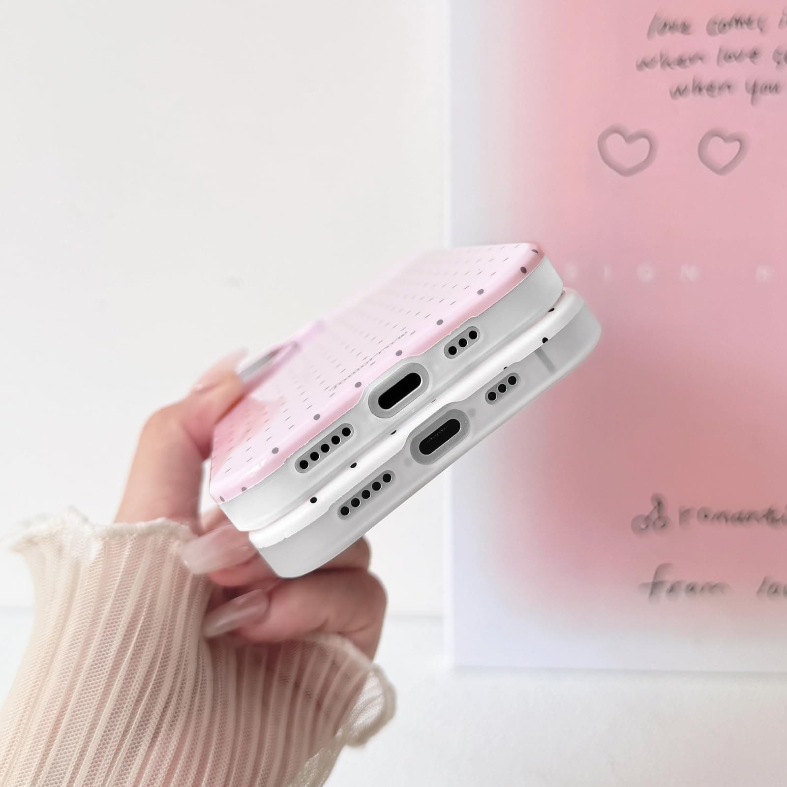 Lovmooful Compatible for iPhone 17 Case Cute Aesthetics Polka Dot Design for Girls Women Soft TPU Shockproof More Protective Girly for iPhone 17 Case-Pink thumbnail 5