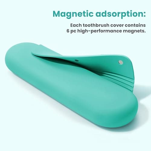iTokGok Silicone Electric Toothbrush Travel Case, Manual Toothbrush Travel Cover for Men and Women,Toothbrush Holder for Travel,Gym and More, Fits Most Manual and Electric Toothbrushes - Mint Green thumbnail 5