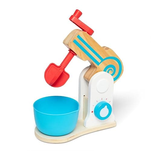 Melissa & Doug Make-a-Cake, 10-Piece Wooden Mixer Set with Play Food & Play Kitchen Accessories, Preschool Toys for Girls & Boys Ages 3+ - FSC Certified thumbnail 4