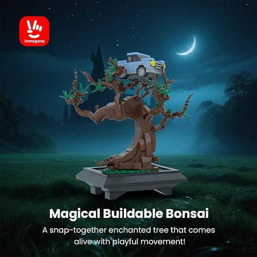 Willow Tree Bonsai Building Set, A Display Stand for Lego Harry Potter Ford Anglia 76424, Magical Tree with Mini Car for Adults and Kids, Versatile Toy Building Set for Home Decor thumbnail 4