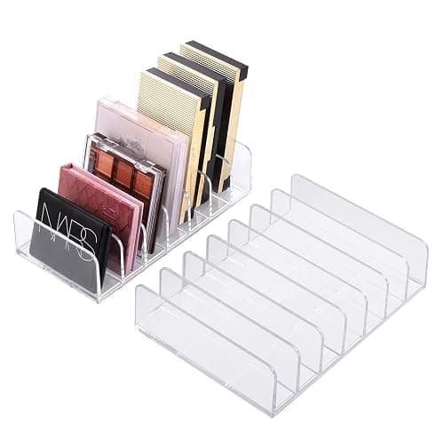 Lot de 2 organiseurs de maquillage Organisateur de Maquillage,Organisateur Palette Cosmétique,Rangement Meuble Rangement Maquillage,Rangement Palette Maquillage en Acrylique pour Salle Bain Vanité - Image 1