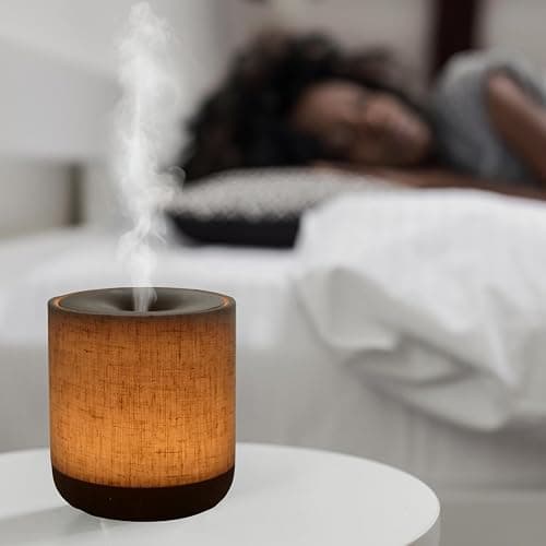 Zen’Arôme Diffuseur Ultrasonique Alesia – Diffusion Huile Essentielle à Froid Aromathérapie – Design Original, Coque en Toile de Lin et Revêtement Couleur Bois – Diffusion + Éclairage Personnalisables thumbnail 14