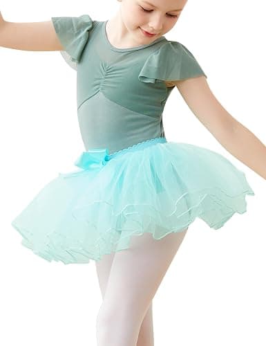 Phoeswan Grils 4 Layers Tulle Tutu Skirts,Kids Pull on Ballet Skirts for Dance Gymnastics,Halloween Dance Dress thumbnail 3