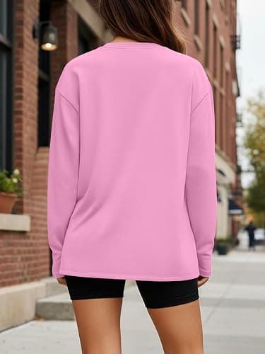 Trendy Queen Womens Oversized Long Sleeve T Shirts 2026 Basic Crewneck Tee Fall Tops Casual Workout Y2K Clothes thumbnail 4