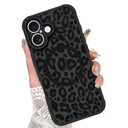 KANGHAR Case for iPhone 16 Plus Phone Case [Compatible with Magsafe] Leopard Printed Pattern Cute Cheetah Protective Magnetic Case for Girls Women Men 6.7" - Image 1