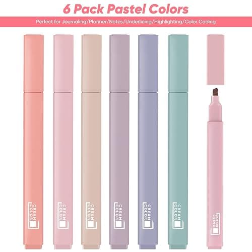 Taotree Aesthetic Cute Highlighters Assorted Colors, Bible Highlighters and Pens No Bleed, Mild Soft Chisel Tip Pastel Markers Pens for Journaling Note Taking School Stationary Supplies (Sunny) thumbnail 3