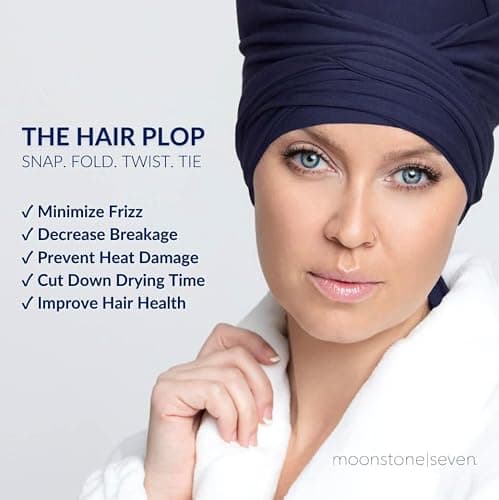 MoonstoneSeven Hair Plop - Curl Prep Wrap for Drying, Shaping & Frizz Control - Soft Cotton Lycra Hair Wrap for Wavy & Curly Hair - Reduces Frizz, Shortens Dry Time & Enhances Curl Definition - Maroon thumbnail 2