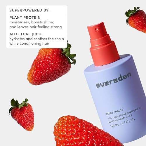 Evereden Kids Hair Detangling Spray: 4-in-1 Leave-In Detangler Spray - Moisturize, Strengthen, Protect, & Easily Tackle Even the Toughest Knots - Clean & Vegan - All Hair Types thumbnail 7