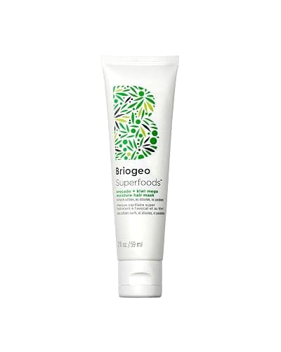 Briogeo Superfoods Avocado + Kiwi Mega Moisture Mask, Protein-Free, Deep Hydration, Enhance Shine, Moisturizing Mask for Dry Hair, Lock In Moisture, Vegan, Cruelty-Free - Image 1