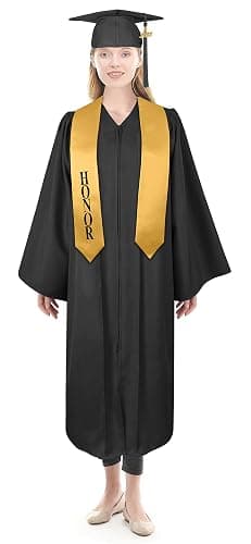 Herrenbek Graduation Stole 60 Inch Polyester Satin Solid Color Sash | Solid Color Graduation Stole,Polyester Satin,60 In Long,4.8 In Bottom Width,Pointed Ends,for School and Church Ceremonies thumbnail 4