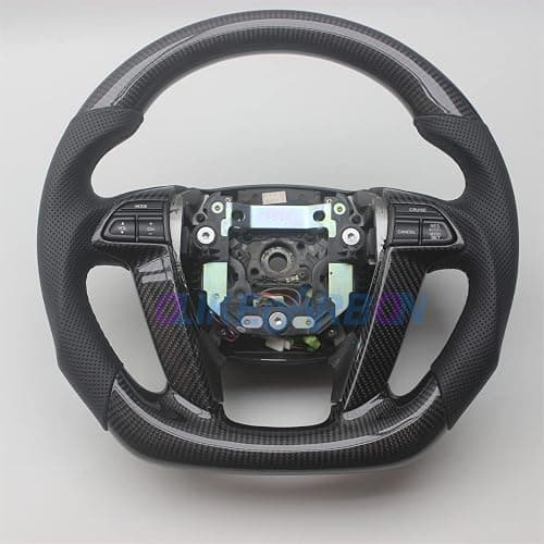 OLIKE Replacement Real Carbon Fiber Leather Steering Wheel Compatible With Honda Accord 8TH GEN 8 2008-2012 - Image 1
