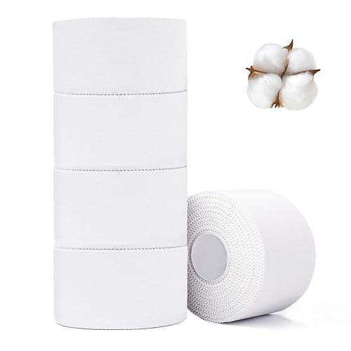 ADMITRY Athletic Tape,5 Pack White Sports Tape,Very Strong No Sticky Residue Wrist Ankle Tape for Gymnastics Boxing Lacrosse Climbing Hockey Bat thumbnail 8