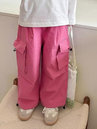 BINIDUCKLING Toddler & Girls Baggy Cargo Pants Parachute Kids thumbnail 5