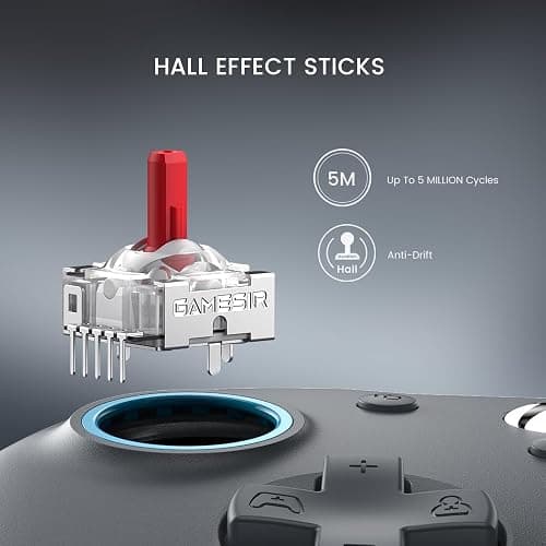 GameSir G7 SE Wired Controller for Xbox Series X|S, Xbox One & Windows 10/11, Plug and Play Gaming Gamepad with Hall Effect Joysticks/Hall Trigger, 3.5mm Audio Jack-Gray thumbnail 2