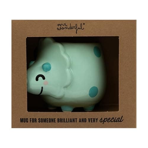 Mr. Wonderful - Mug 3D - Dinosaure - Mug en céramique en forme de dinosaure Capacité : 330 ml, White thumbnail 5
