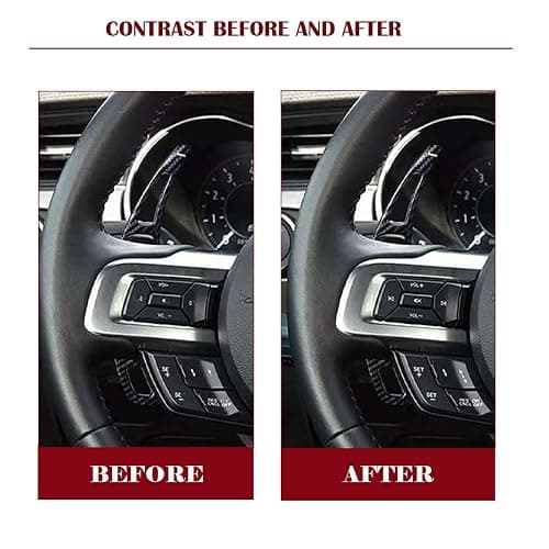 NPSNGSJY Car Button Stickers Interior Decals Compatible with Ford Mustang 2019 2020 2021 2022 Steering Wheel Switch Control Dash Button Repair Sticker Kit thumbnail 3