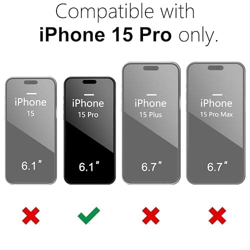 oakxco for iPhone 15 Pro Case Clear Magnetic Compatible with Magsafe, Thin Slim Transparent Non Yellowing, Hybrid Soft Silicone Bumper & Hard Plastic Protective Cover for Women, Light Pink thumbnail 3