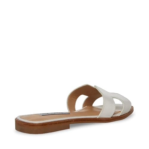 Steve Madden Women's Hadyn Slide Sandal - White Leather - 7 thumbnail 7