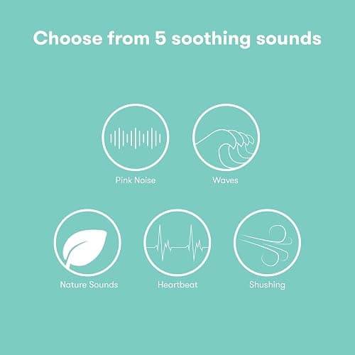 Frida Baby 2-in-1 Portable Sound Machine for Baby + Nightlight | White Noise Sound Machine for Baby with 5 Soothing Sounds & 3 Nightlight Modes | Travel Sound Machine Attaches to Strollers, Car Seats thumbnail 3