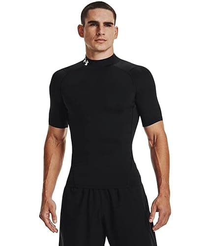 Under Armour Mens HeatGear Armour Comp Mock Short Sleeve T-Shirt - Image 1