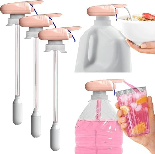 The Magic Tap Automatic Drink Dispenser - Hands-Free Beverage Dispenser for Fridge - Perfect for Milk, Juice - Gifts for Women & Men (3, Peach) - Image 1