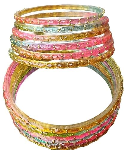 JD'Z COLLECTION Plain and Glossy Finished Raindrop Glass Bangles Set for Women | Traditional Ethnic Chudi for Wedding, Party & Regular- Set of 12 Pcs | Multiple Colours | Wedding Jewelry Bangles for Women thumbnail 4