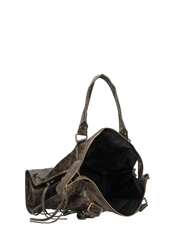 Gave Lux, Damen-Schultertasche aus echtem Wildleder. Handgefertigtes Produkt. Hergestellt in Italien, GLX220609023FBG, helles Leder, 41 x 28 x 13 cm thumbnail 6
