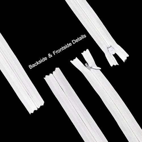 Renashed 45pcs 21.5 Inch Nylon Invisible Zippers for Tailor Sewer Sewing Craft Crafter's Special (White) thumbnail 5