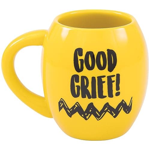 Vandor Peanuts Charlie Brown 18-Ounce Oval Ceramic Mug thumbnail 2