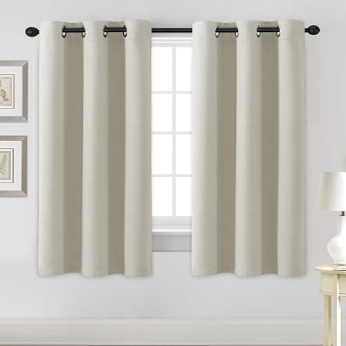H.VERSAILTEX Blackout Curtains for Bedroom Thermal Insulated Room Darkening Living Room Curtains 63 Inch Long Grommet Privacy Protection Window Curtain Panels/Drapes for Nursery,2 Panels,Ivory/Cream - Image 1