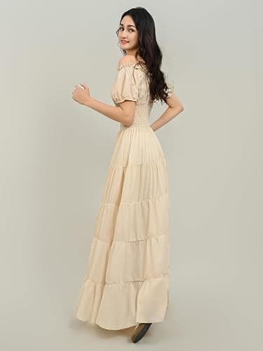 Zhitunemi Renaissance Costume Women Dress: Medieval Costumes for Women Renaissance Dresses - Peasant Cottagecore Theme Party thumbnail 4